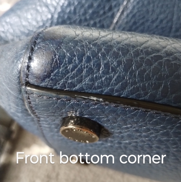 Michael Kors Pebbled Leather Two Tone Satchel Convertible Crossbody Bag - Picture 13 of 16